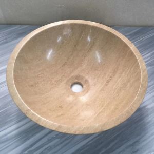 Beige Travertine کشتی مرمر طراحی غرق